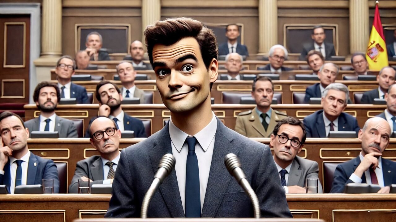 Pedro Sánchez comparece ante el Congreso de los Diputados con gesto irónico mientras los diputados observan losparlamentarios