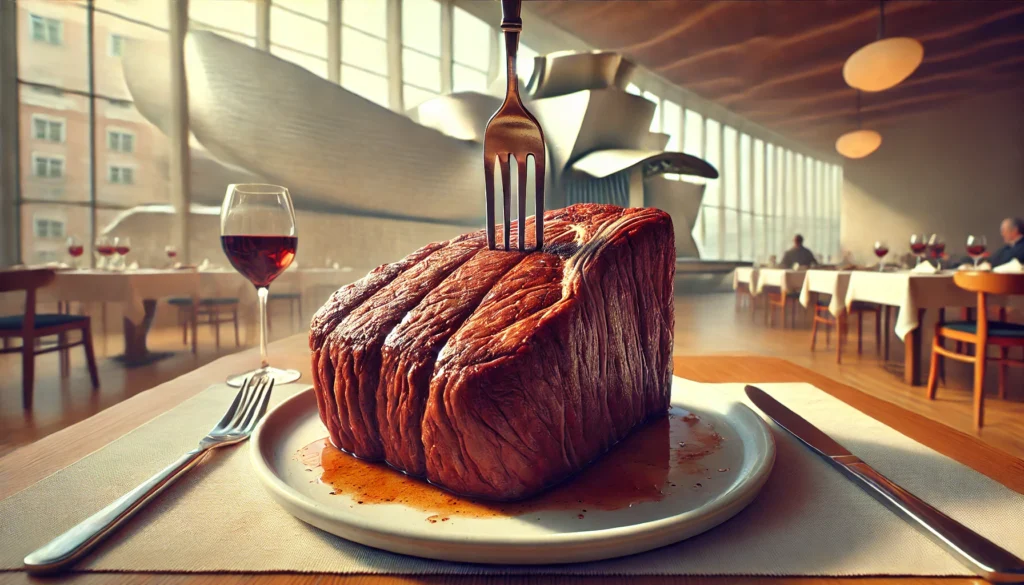 Chuletón indestructible en un restaurante de Bilbao, 2003.